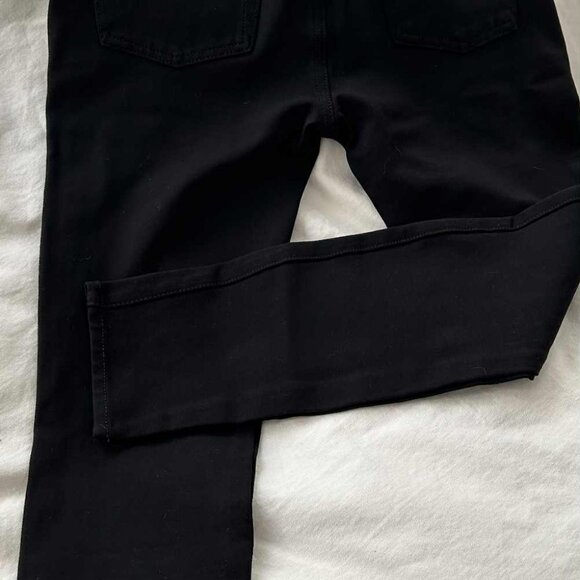 7 For All Mankind Slim Illusion Black Knit Crop Skinny Pants – US 29 - Picture 5 of 7